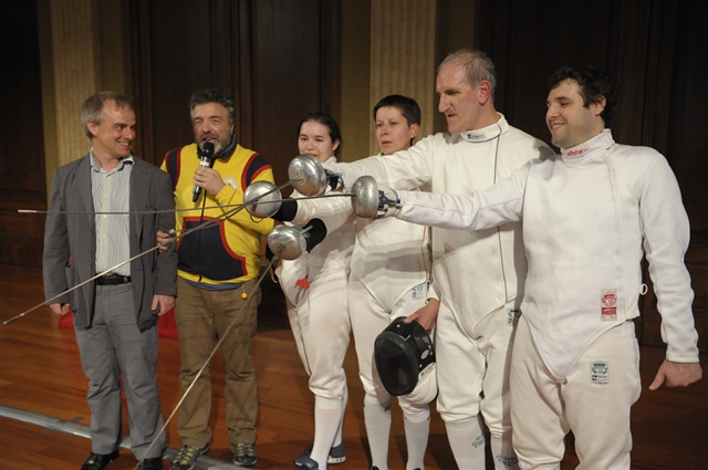 Ilaria Granata, Ilaria Vermi, Giuseppe Rizzi, Pietro Palumbo, Giovanni Lodetti, Francesco Cusati sul palco